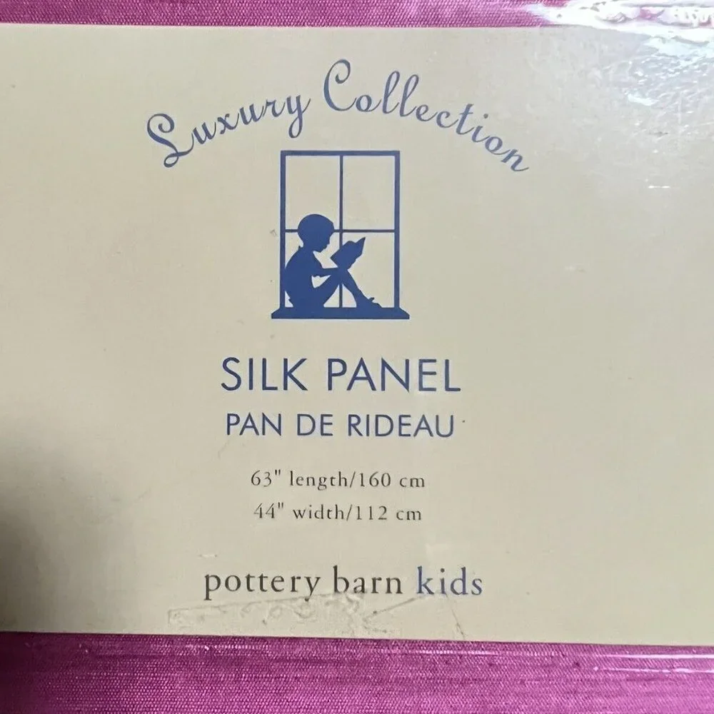 Pottery Barn Kids Luxury Collection Silk Drapes 63”x 44